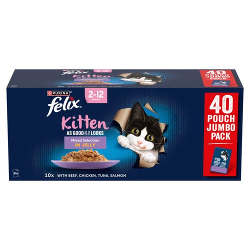 Felix As Good As it Looks Kitten Mixed in Jelly Wet Cat Food