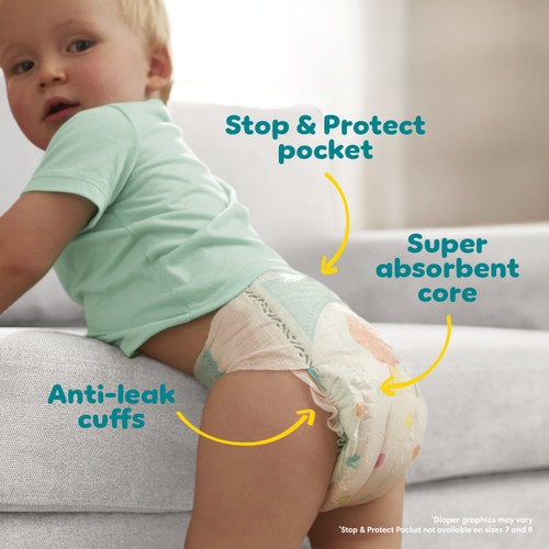 Pampers Baby-Dry Nappies, Size 5 (11-16kg) Essential Pack
