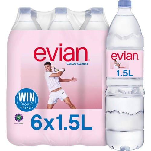 Evian Natural Bottled Mineral Still Water Multipack