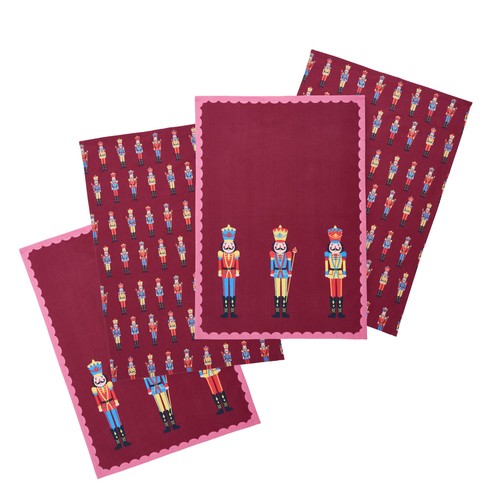 Catherine Lansfield Christmas Nutcracker Set of 4 Tea Towels
