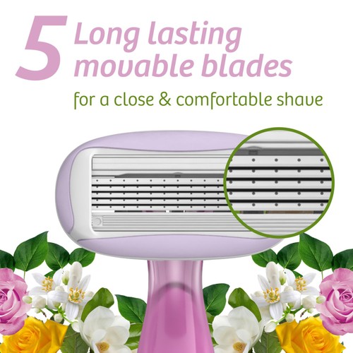 BIC Soleil Escape Disposable Razors 5 Blades, Rose & Magnolia