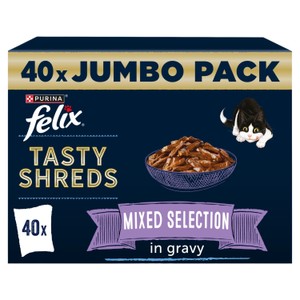 Felix Tasty Shreds Mixed Selection Wet Cat Food 40 x 80g