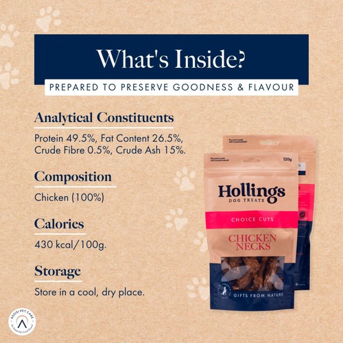 Hollings 100% Natural Chicken Necks Dog Treats
