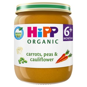 HiPP Organic Carrots, Peas & Cauliflower Baby Food Jar 6+months