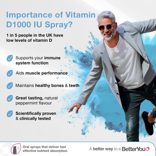 BetterYou D1000 Vitamin D Daily Oral Spray  