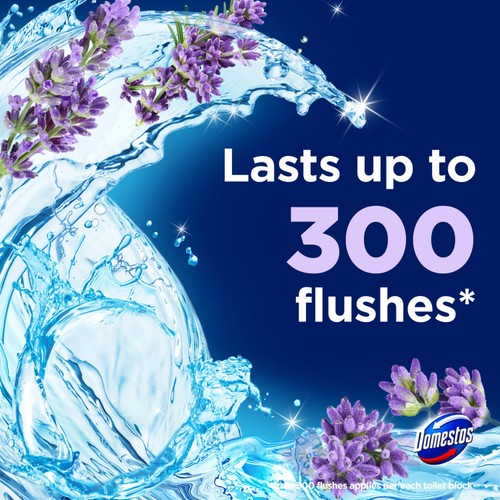 Domestos Power 5 Toilet Rim Block Lavender