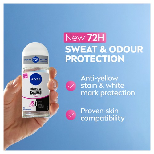 NIVEA Black & White Original Anti-Perspirant Deodorant Roll-On