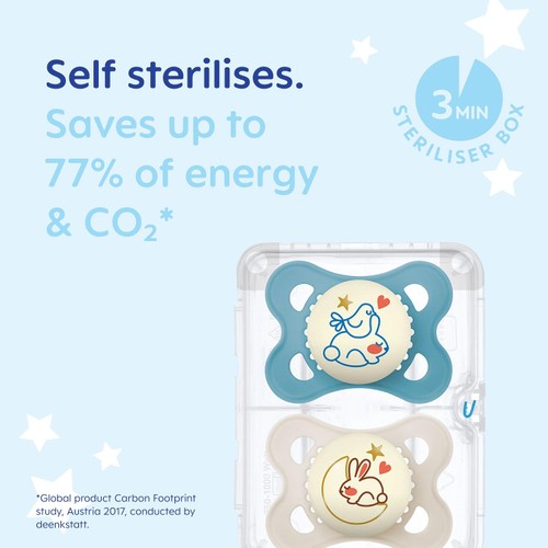 MAM Night 0-6m Soother 2pk