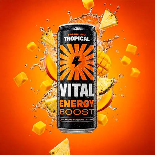 Vital Drinks Natural Energy Sparkling Tropical