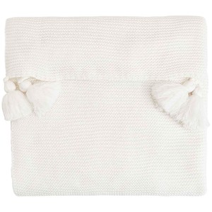 M&S Knitted Tassel Throw, Navy