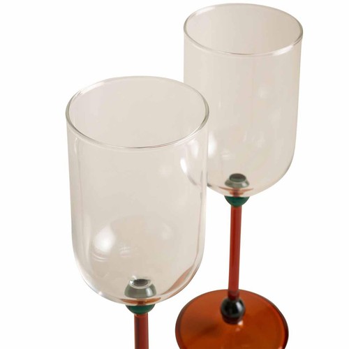 M&S Bobble Contrast Wine Glasses, Multi
