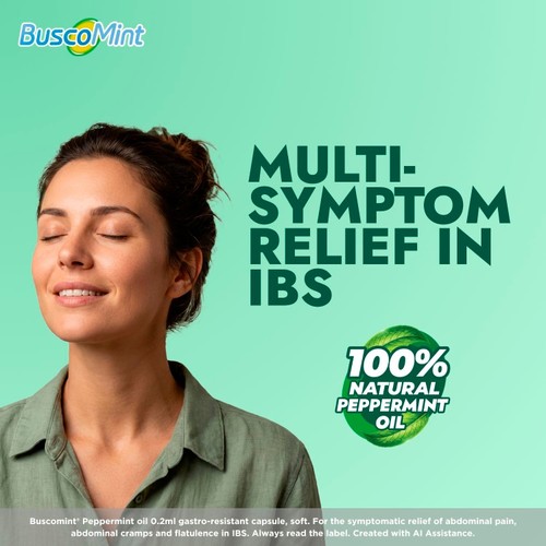 Buscomint 0.2 ml Peppermint Oil IBS Multi Symptom Treatment