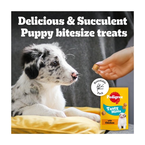 Pedigree Tasty Minis Puppy Dog Treats Chicken Chewy Cubes 