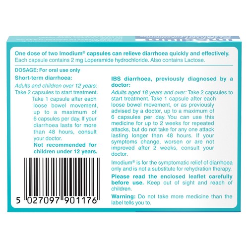 Imodium Original 2 mg Diarrhoea Relief