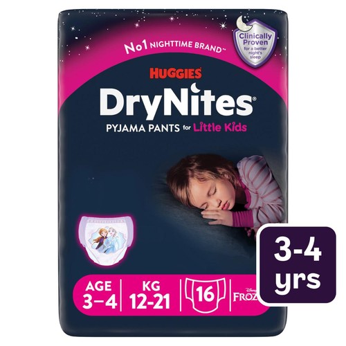 DryNites 3-4 yrs Girl Jumbo Pack 