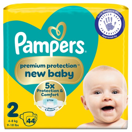 Pampers New Baby Nappies, Size 2 (4-8kg) Essential Pack