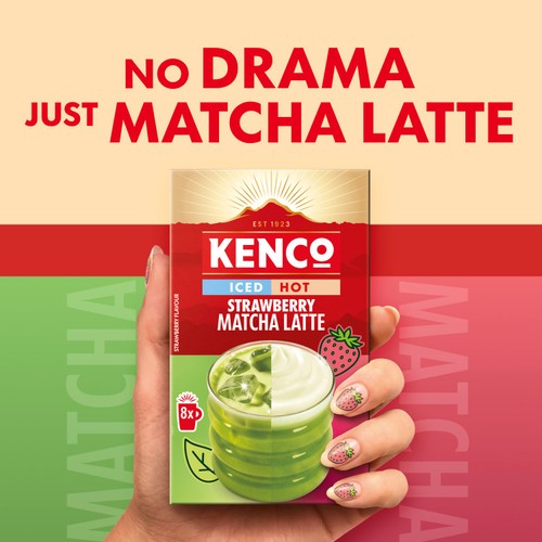 Kenco Iced Hot Strawberry Matcha Latte Sachets