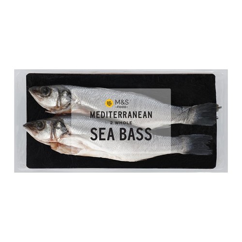 M&S 2 Whole Sea Bass