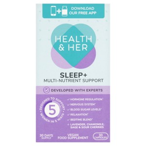 Health & Her Sleep+ Multinutrient Support Supplement Capsules 