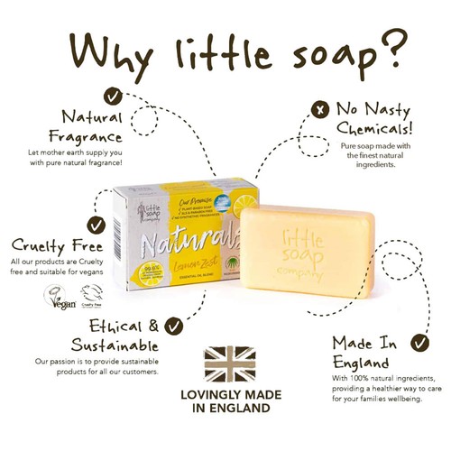 Little Soap Company Naturals Bar Soap Lemon Zest 