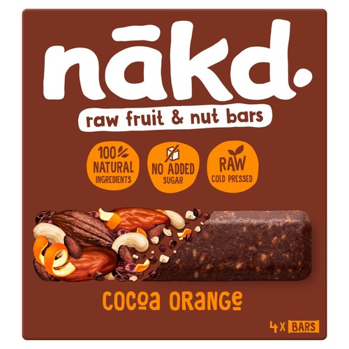 nakd. Cocoa Orange Fruit & Nut Bars Multipack