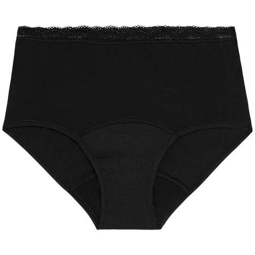 M&S Womens Heavy Absorbency Period Full Briefs, Size 10, Black Mix
