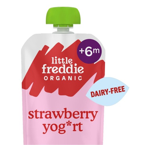 Little Freddie Organic Dairy Free Strawberry Yoghurt Baby Food Pouch 6+ M