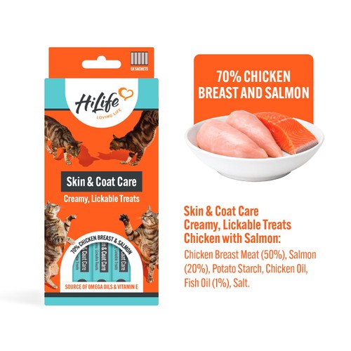 HiLife Functional Cat Licks Skin & Coat Care