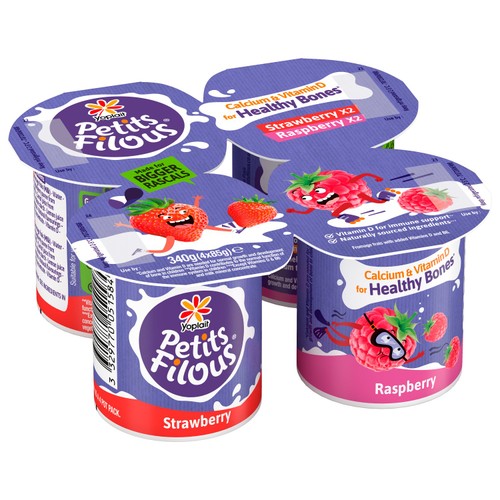 Petits Filous Kids Strawberry & Raspberry Yoghurt Pots