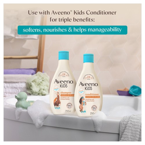 Aveeno Kids Shampoo with Soothing Oat & Shea Butter for Sensitive Skin