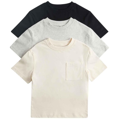 M&S Unisex Pure Cotton T-Shirts, 4-5 Years, Cream