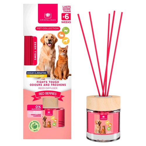 Cristalinas Pet Reed Diffuser Red Berries