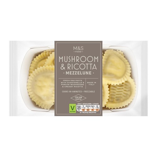 M&S Mushroom & Ricotta Mezzelune