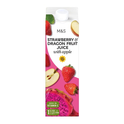 M&S Strawberry & Dragon Fruit Juice