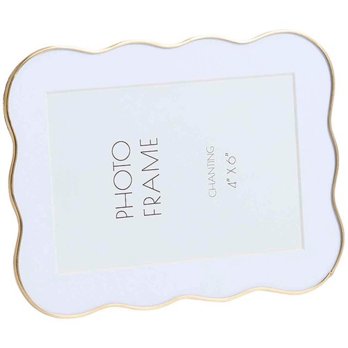 M&S Metal Wiggle Photo Frame 4x6 inch, One Size, Gold