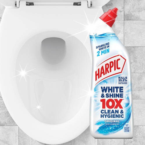 Harpic White & Shine Bleach Original Toilet Cleaner Gel 