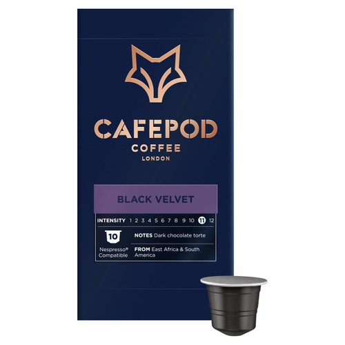 CafePod Black Velvet Nespresso Compatible Aluminium Coffee Pods