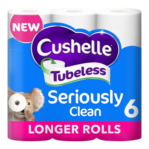 Cushelle Original Mega Toilet Rolls, 50% More Sheets