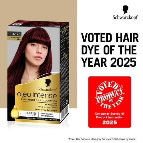 Schwarzkopf Oleo Intense Permanent Oil Colour 4-23 Burgundy Red Hair Dye