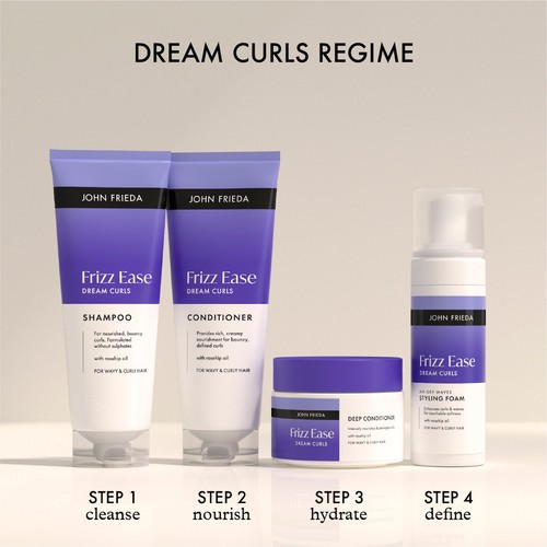 John Frieda Frizz Ease Dream Curls Air Dry Waves Styling Foam