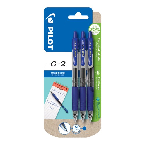 Pilot G2 07 Gel Ink Rollerball Pen - Medium - Blue