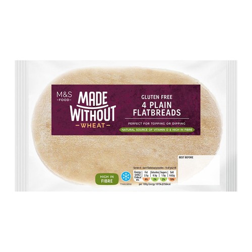 M&S Made Without Wheat 4 Flatbreads