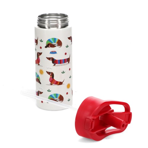Rex London Stainless Steel Sunny Sausage Dog Bottle 500ml
