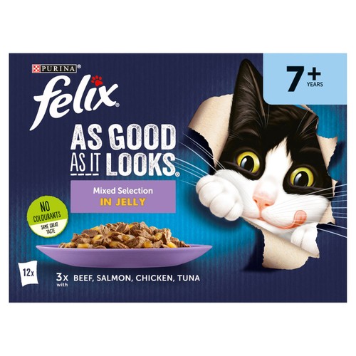 Felix As Good As it Looks Senior 7+ Mixed in Jelly Wet Cat Food