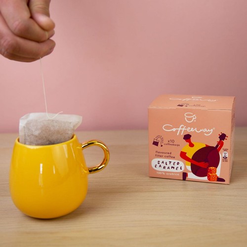 Coffeeway Salted Caramel Single Serve Flavoured Coffee Bags
