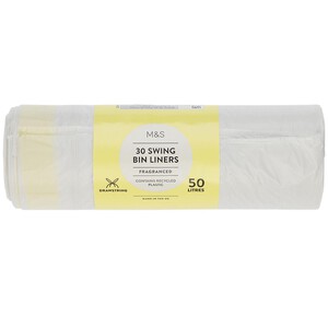 M&S 30 Fragranced Drawstring 50L Swing Bin Liners Ocado