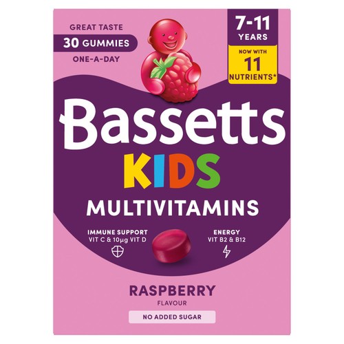 Bassetts Multivitamins, Raspberry 7-11yrs