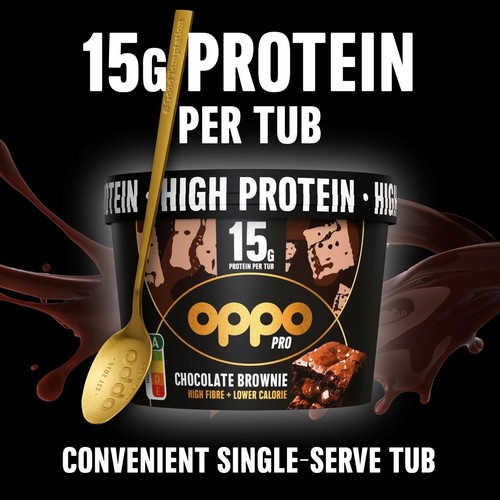 Oppo Pro High Protein Chocolate Brownie Ice Cream Tub