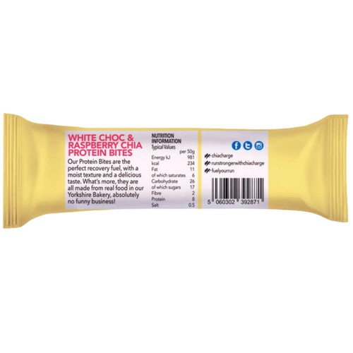 Chia Charge Protein Bite White Choc & Raspberry