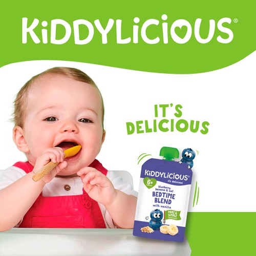 Kiddylicious Strawberry & Watermelon Baby Food Pouch 6+ Months